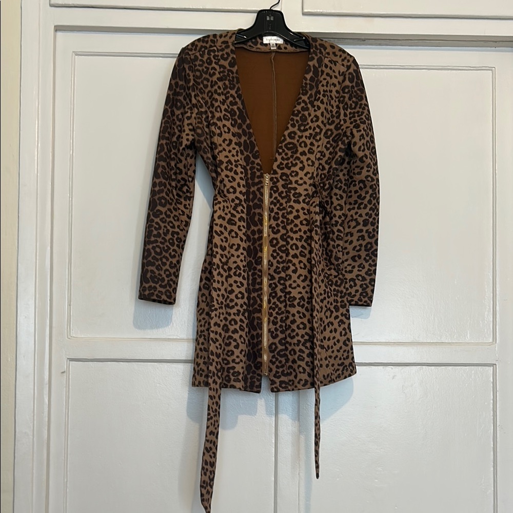 Leopard Print Long Sleeve Cardigan